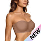 💞 Nahtloser Bandeau-BH ohne Träger – Rutschfest, stützend & bügellos mit Push-up-Effekt!