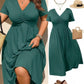 ✨ Figurfreundliches Damen Großgrößen-Kleid – Empire-Schnitt, atmungsaktives Material und vielseitig kombinierbar für warme Tage 🌸