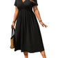 ✨ Figurfreundliches Damen Großgrößen-Kleid – Empire-Schnitt, atmungsaktives Material und vielseitig kombinierbar für warme Tage 🌸