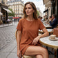 👗 50% RABATT! ☀️ Damen Zweiteiler – asymmetrisches Oberteil & Shorts – Einfarbig, luftig & vielseitig für Sommer, Strand & Alltag 🏖️