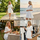 ✨ Schickes Kleid mit V-Ausschnitt & Spitzenausschnitten – Feminin & luftig – Perfekt für Sommer, Hochzeit oder romantische Abende – eleganter Blickfang mit feinen Details 🌸