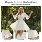 ✨ Schickes Kleid mit V-Ausschnitt & Spitzenausschnitten – Feminin & luftig – Perfekt für Sommer, Hochzeit oder romantische Abende – eleganter Blickfang mit feinen Details 🌸