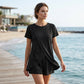 👗 50% RABATT! ☀️ Damen Zweiteiler – asymmetrisches Oberteil & Shorts – Einfarbig, luftig & vielseitig für Sommer, Strand & Alltag 🏖️