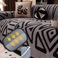 ✨ Plüsch Sofaüberwurf - Extra Dicke & Rutschfeste Decke mit Elastischen Kanten für Herbst und Winter 🍂❄️