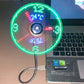 USB-Ventilator mit LED-Uhrbeleuchtung