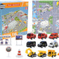 🚗Adventskalender für Jungen: Spielzeugsets mit Baumaschinen aus Metalllegierung