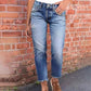 ✈️Versandkostenfrei👖 50% Rabatt: Damen Slim-Fit Jeans im Used-Look | Mit Fransensaum & bequemem Premium-Denim ✨