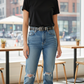 ✈️Versandkostenfrei👖 50% Rabatt: Damen Slim-Fit Jeans im Used-Look | Mit Fransensaum & bequemem Premium-Denim ✨