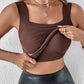 💐Damen U-Ausschnitt Thermo-Tanktops mit integriertem BH