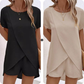 👗 50% RABATT! ☀️ Damen Zweiteiler – asymmetrisches Oberteil & Shorts – Einfarbig, luftig & vielseitig für Sommer, Strand & Alltag 🏖️
