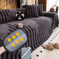 ✨ Plüsch Sofaüberwurf - Extra Dicke & Rutschfeste Decke mit Elastischen Kanten für Herbst und Winter 🍂❄️