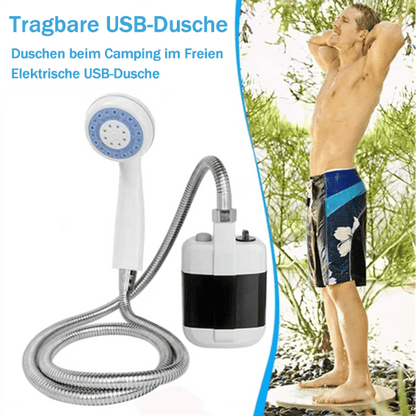 🚿✨Tragbare Campingdusche Mit Einstellbarem Durchfluss ✨Für Einfaches Und Bequemes Reinigen Im Freien!