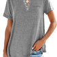 Modische feste Farbe Tasche Kurzarm T-Shirt