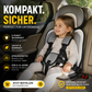 🔥 Kindersitz fürs Auto – Faltbar, sicher, überall dabei! 🧒 5-Punkt-Gurt, atmungsaktiv, für 0–12 Jahre ⚡ Limitiertes Angebot ⏳