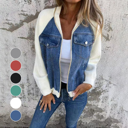 Sommerschlussverkauf Neue Produkte 49 % Rabatt🍃🔥Neue modische kreative Denim-Spleißjacke für Damen