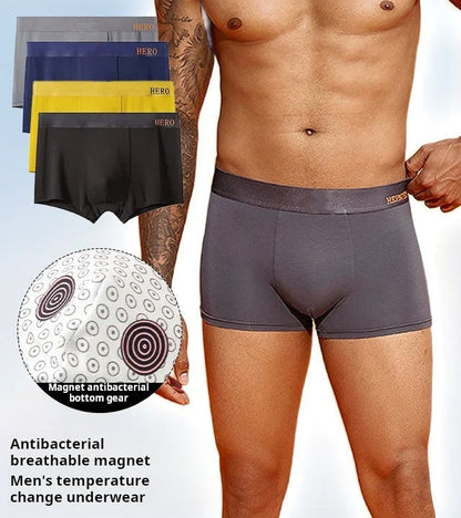 Herren Sport Ice Cool Anti-bakterielle Magnetische Therapie Unterwäsche mit Temperatur-sensitivem atmungsaktivem Material