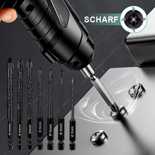 Universal 4-Kanten Kreuz Bohrer Set-Allgemeine Anwendbarkeit, vielseitig einsetzbar!