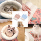 ⏳Zeitlich begrenztes Angebot⏳ Flauschiger Katzen-Winterschlafsack – halb geschlossene Kuschelhöhle mit Cartoon-Muster, Rosa oder Blau