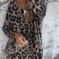 Damen-Stretchoberteil mit Leopardenmuster und Rundhalsausschnitt