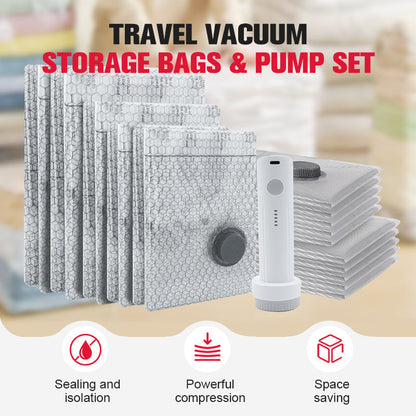 🧳 50% RABATT! ✨ Reise-Vakuumbeutel-Set mit Pumpe – Platzsparend, Robust & Perfekt Für Mehr Stauraum Auf Reisen 🔋