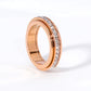 💍Das zweite Stück zum halben Preis 💥Drehbarer Ring in 18K Roségold – Titanstahl, Zirkonia-Steine & Anti-Stress Design für Stil und Entspannung ✨