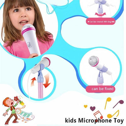 Mikrofon-Spielzeug, Karaoke-Maschine mit Licht, Singmaschine, Musikspielzeug für Kinder, Geburtstagsgeschenk für Mädchen