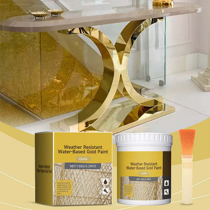 🎨🏡Wasserbasierte, wetterbeständige Goldfarbe