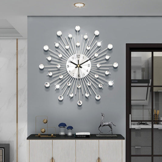 ✨🕰️ 60 % Rabatt ⚡ Kreative Strass-Wanduhr – leiser, minimalistischer Luxus für Wohnzimmer, Esszimmer und Eingangsbereich! 💎🏡