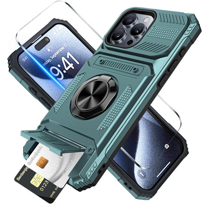 ✨50% Rabatt✨Handyhülle mit Kartenhalter & Ringständer für iPhone