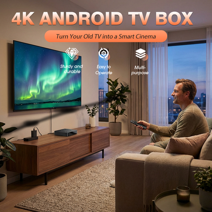 4K Android TV-Box mit 2,4G/5G WiFi und BT 5.0