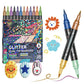 ✨ 24-Farben Dual-Tip Glitzer-Marker Set – Glitter & Fine Tip, Lebendige Farben & Perfekt Für Kunst, Basteln & Handlettering 🖌️