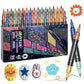 ✨ 24-Farben Dual-Tip Glitzer-Marker Set – Glitter & Fine Tip, Lebendige Farben & Perfekt Für Kunst, Basteln & Handlettering 🖌️
