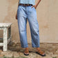 👖 Damen-Jeans Hohe Taille, verkürzt & weit ✨ Trendiger Style für Alltag & Freizeit 💥