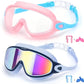 🏊 Kinder Schwimmbrillen Set 2 Stück, Anti-Beschlag & UV-Schutz, Weitwinkel-Glas mit Silikon-Dichtung & integrierten Ohrenstöpseln, bequemer Sitz für Jungen & Mädchen ✨