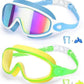 🏊 Kinder Schwimmbrillen Set 2 Stück, Anti-Beschlag & UV-Schutz, Weitwinkel-Glas mit Silikon-Dichtung & integrierten Ohrenstöpseln, bequemer Sitz für Jungen & Mädchen ✨