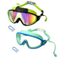 🏊 Kinder Schwimmbrillen Set 2 Stück, Anti-Beschlag & UV-Schutz, Weitwinkel-Glas mit Silikon-Dichtung & integrierten Ohrenstöpseln, bequemer Sitz für Jungen & Mädchen ✨