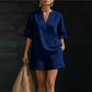 Damen 2-teiliges Set 👚 V-Ausschnitt Top + Shorts – weich, leicht & super komfortabel 🌿