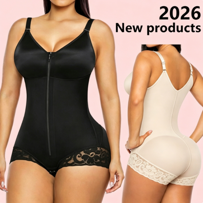 🖤 Damen Form-Bodysuit mit Reißverschluss – Stark komprimierend, Bauchkontrolle & Po-Lifting, bis große Größen