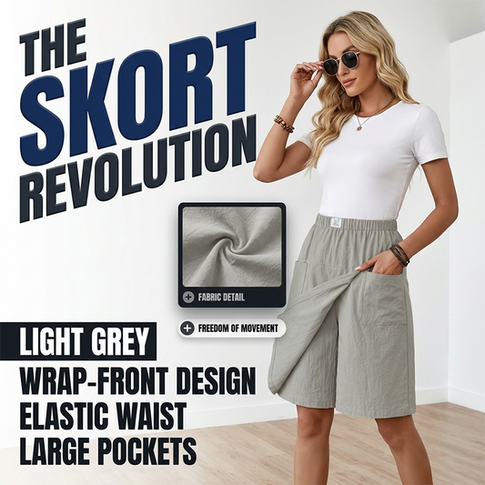 ⏰ Lässiger Wickelrock für Damen – elastischer Bund, bequem & feminin elegant