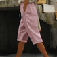 Sommerhose für Damen in Capri-Länge mit Spitzendetails