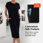 💐 Lässiges Kurzarm-T-Shirt-Kleid für Damen