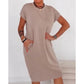 💐 Lässiges Kurzarm-T-Shirt-Kleid für Damen