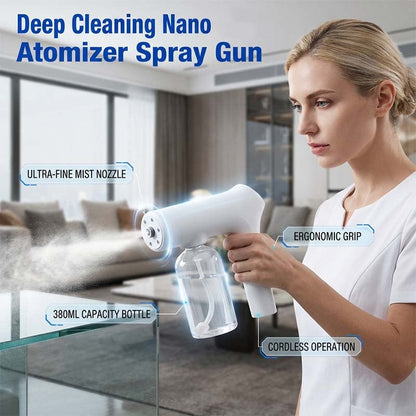 🔥 Kabellose Nano-Zerstäuber-Sprühpistole, feiner Nebel für Desinfektion, Pflanzenpflege und Kosmetik🦠