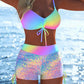 ⏰ Damen Bikini Set – Kordel-Top & Boyshorts, verschiedene Designs – Perfekt für Strand & Pool – bequem, anpassbar & sommerlich leicht 🌊