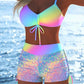 ⏰ Damen Bikini Set – Kordel-Top & Boyshorts, verschiedene Designs – Perfekt für Strand & Pool – bequem, anpassbar & sommerlich leicht 🌊