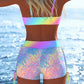 ⏰ Damen Bikini Set – Kordel-Top & Boyshorts, verschiedene Designs – Perfekt für Strand & Pool – bequem, anpassbar & sommerlich leicht 🌊