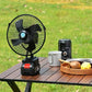 Wiederaufladbarer, tragbarer, kabelloser Campingventilator für den Außenbereich