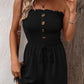 ⏰ Nur noch heute 50% Rabatt! 👗 Damen trägerloser Jumpsuit mit Rüschen-Bandeau, geraffter Oberteil & Taillenkordel, lockere Shorts-Beine – 7 Farben zur Auswahl für Sommer & Urlaub ✨