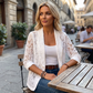 👚 50% Rabatt: Lässiger Spitzenblazer mit Blumenmuster | Leicht & atmungsaktiv für Sommer & Büro ✨