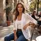 👚 50% Rabatt: Lässiger Spitzenblazer mit Blumenmuster | Leicht & atmungsaktiv für Sommer & Büro ✨